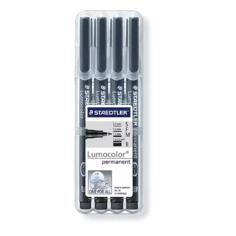 Püs marker Staedtler 31-9WP4GS Must 4 tk