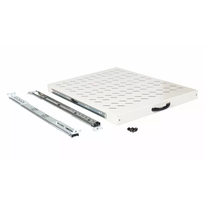 Libistatav riiul EQUIP 19-tolline, 1U, 800 mm sügavus, helehall