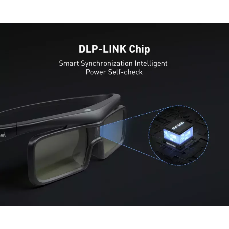 DANGBEI aktiivsed stereoskoopilised 3D-prillid, Micro-USB, must