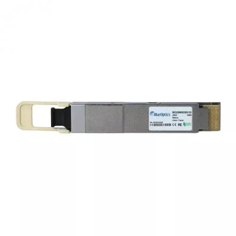 Võrgusaatja moodul BlueOptics QDD-2X100-SR4-S-BO QSFP-DD 200000 Mbit/s 850 nm 100 m hõbedane