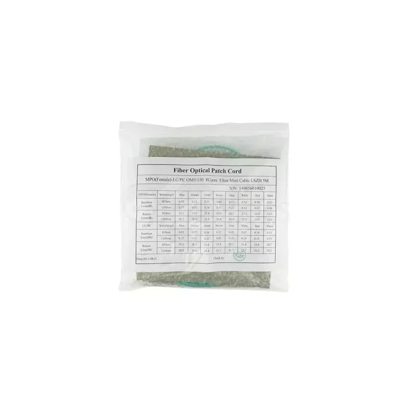 BlueOptics CBL-MPO12-4LC-OM3-10M-BO valguskaabli harunduv ühenduskaabel, MPO-4xLC mitmemoodiline OM3, 10 m, MPO/UPC, LC/UPC