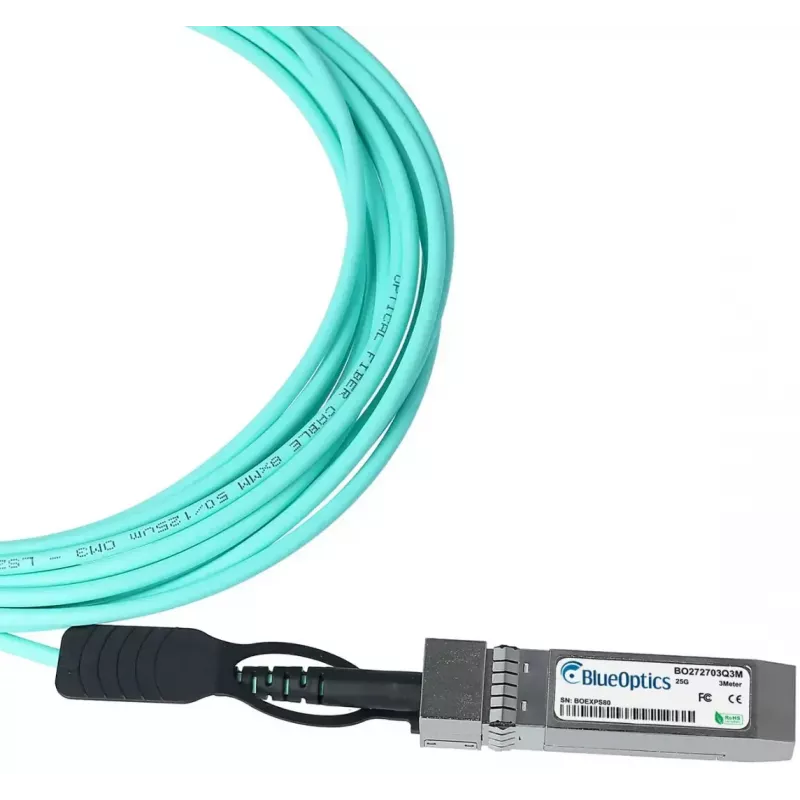 BlueOptics SFP28-AOC-25M-IX-BO SFP28 aktiivne optiline kaabel, 25 m, mündi värvi