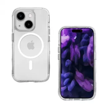 Mobiiltelefoni ümbris LAUT Crystal Matter X Apple iPhone 15 jaoks, läbipaistev, sobib 15,5 cm (6,1 tolli)