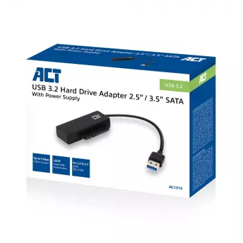 ACT USB 3.2 Gen1 2,5/3,5-tollise SATA-adapteri kaabel SSD/HDD jaoks
