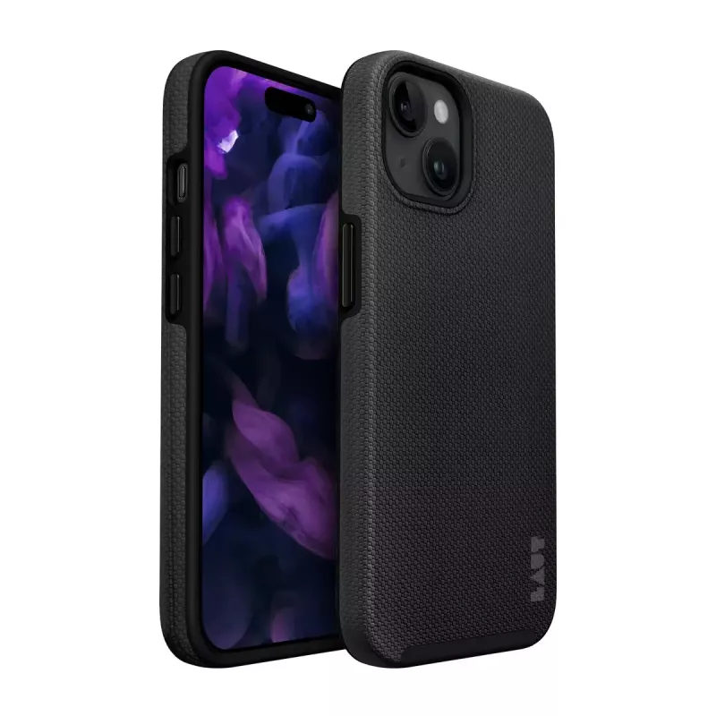 Kaitseümbris LAUT SHIELD iPhone 15 jaoks (6,1 tolli, must) — ümbris Apple iPhone 15 jaoks