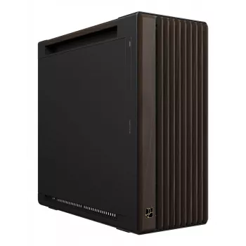 PC-korpus ASUS ProArt PA602 Wood Edition Midi Tower — must ja puit, toetab ATX/EATX, 2x200 mm ees, 1x140 mm taga