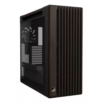 ASUS ProArt PA602 Wood Edition Modern Must - karastatud klaasiga paneel Midi Tower Must, Puit