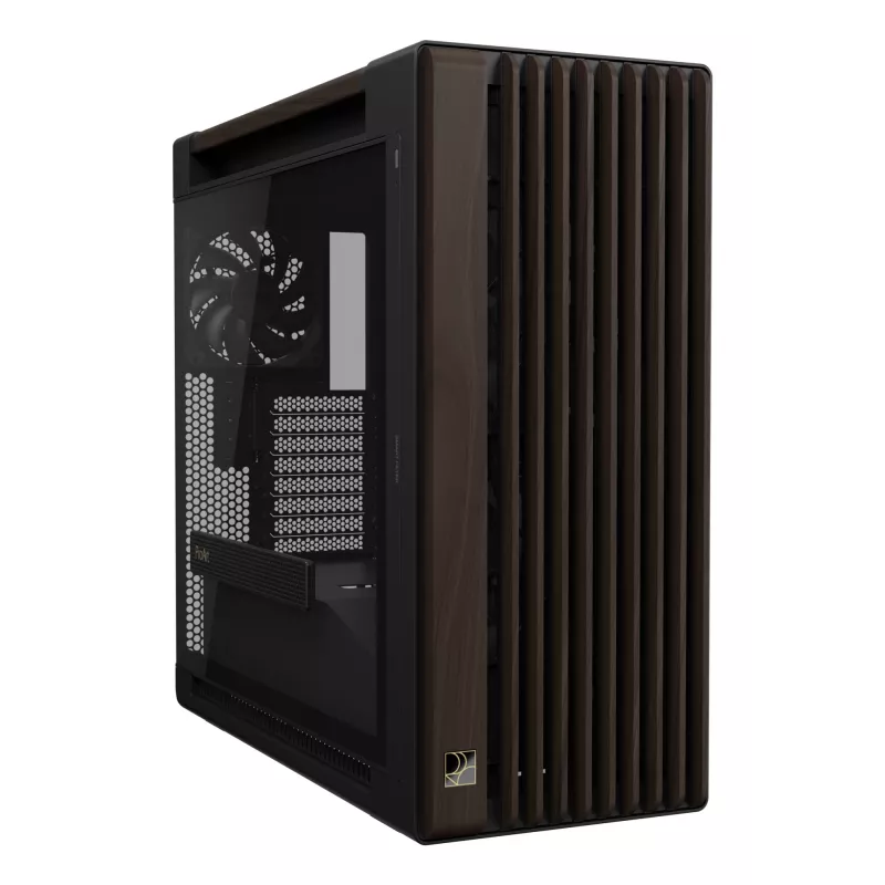ASUS ProArt PA602 Wood Edition Modern Must - karastatud klaasiga paneel Midi Tower Must, Puit