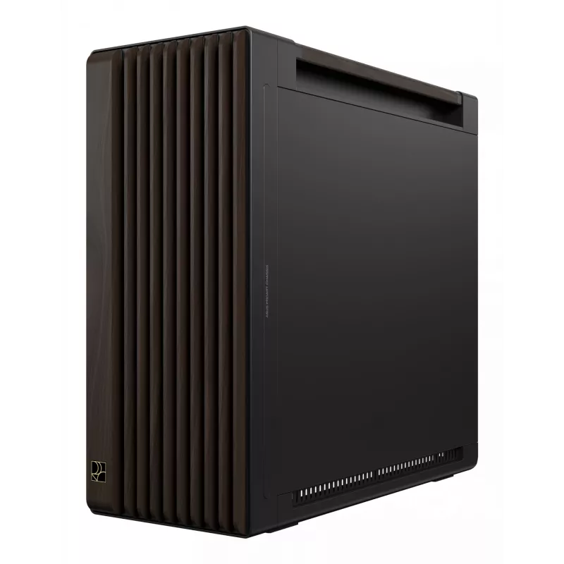 ASUS ProArt PA602 Wood Edition Modern Must - karastatud klaasiga paneel Midi Tower Must, Puit