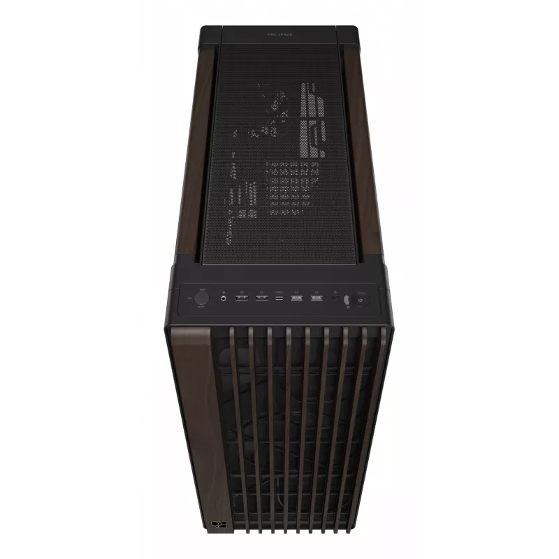 ASUS ProArt PA602 Wood Edition Modern Must - karastatud klaasiga paneel Midi Tower Must, Puit