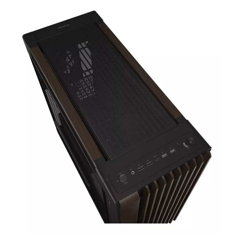 ASUS ProArt PA602 Wood Edition Modern Must - karastatud klaasiga paneel Midi Tower Must, Puit