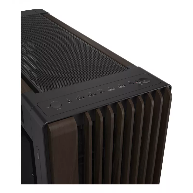 ASUS ProArt PA602 Wood Edition Modern Must - karastatud klaasiga paneel Midi Tower Must, Puit