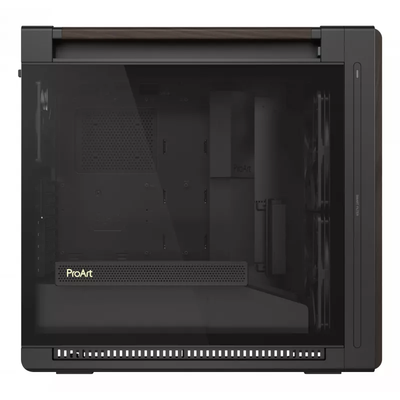 ASUS ProArt PA602 Wood Edition Modern Must - karastatud klaasiga paneel Midi Tower Must, Puit