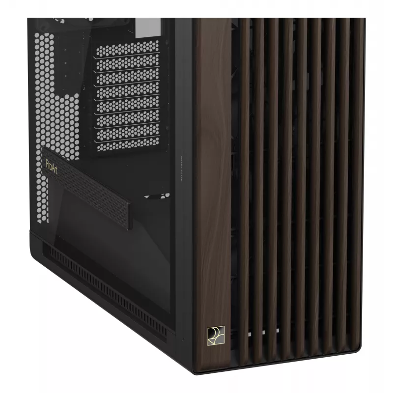 ASUS ProArt PA602 Wood Edition Modern Must - karastatud klaasiga paneel Midi Tower Must, Puit