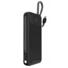 Akupank MediaRange MRMA753 10 000 mAh LiPo integreeritud kaablite, LC-ekraani, USB-C PD ja Quick Charge'iga, must