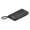 Akupank MediaRange MRMA753 10 000 mAh LiPo integreeritud kaablite, LC-ekraani, USB-C PD ja Quick Charge'iga, must