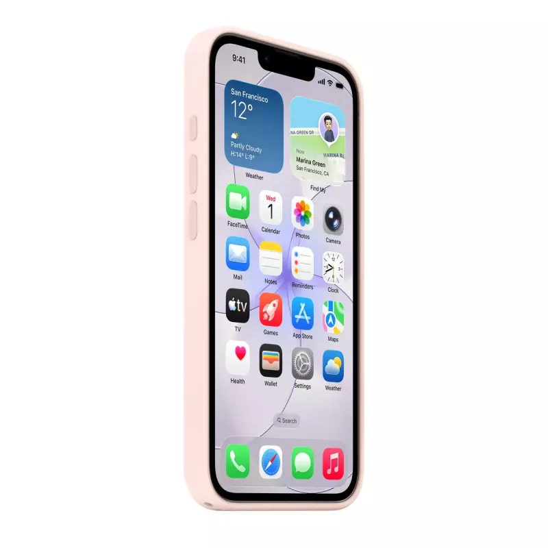 MagSafe'iga silikoonümbris iPhone 17e jaoks Apple'ilt — Soft Pink, 6,1-tollisele (15,5 cm) ekraanile
