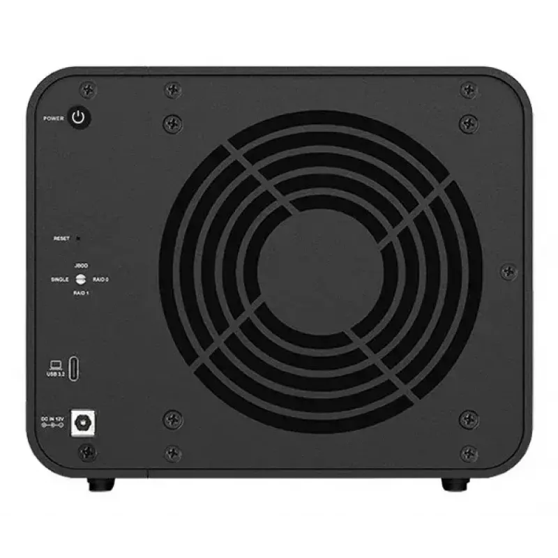 TerraMaster D8 HYBRID kettamassiiv Lauaarvuti Must 4-pesaline HDD SSD