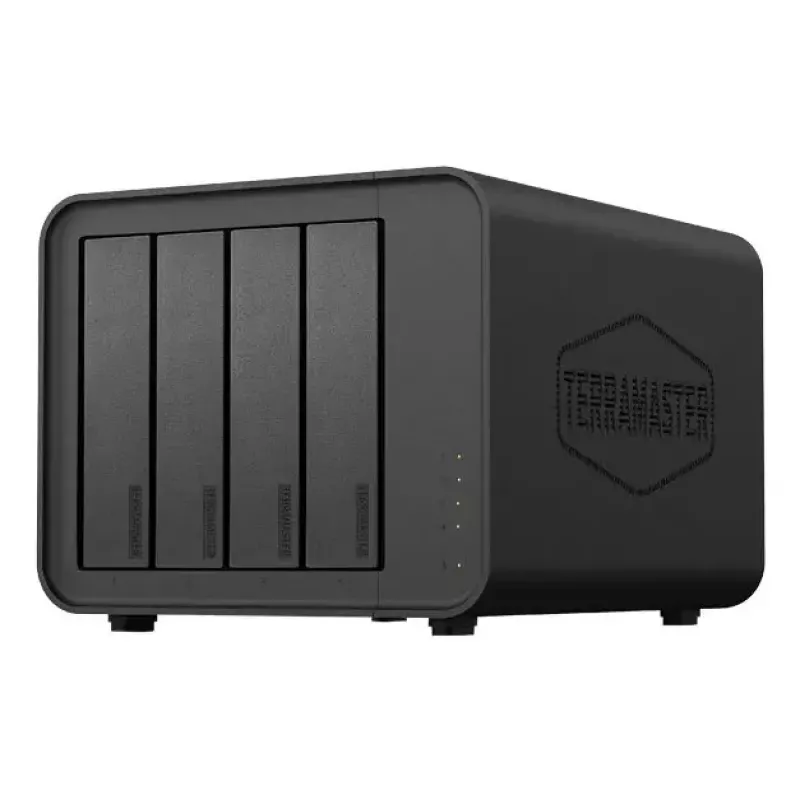 TerraMaster D8 HYBRID kettamassiiv Lauaarvuti Must 4-pesaline HDD SSD