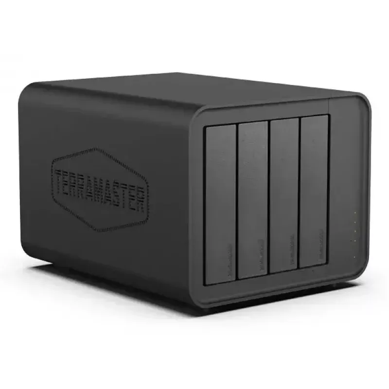 TerraMaster D8 HYBRID kettamassiiv Lauaarvuti Must 4-pesaline HDD SSD