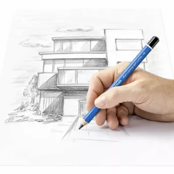 Pliiats Staedtler 100J 2B, sinine lakk, 5,3 mm südamik, 1 tk