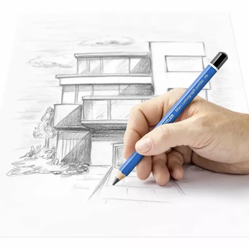 Pliiats Staedtler 100J 2B, sinine lakk, 5,3 mm südamik, 1 tk