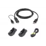 ATEN-i KVM-kaablikomplekt 1,8 m USB Universal Secure KVM kaabel Kit — 1,8 m, USB-klaviatuur/hiir, DisplayPort-konsool, must