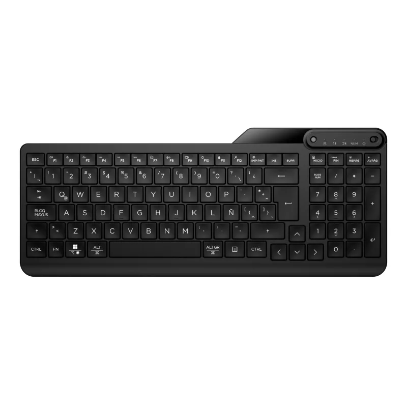 Juhtmevaba täissuuruses klaviatuur HP 475 — kaherežiimiline RF-juhtmevaba + Bluetooth, membraan, must