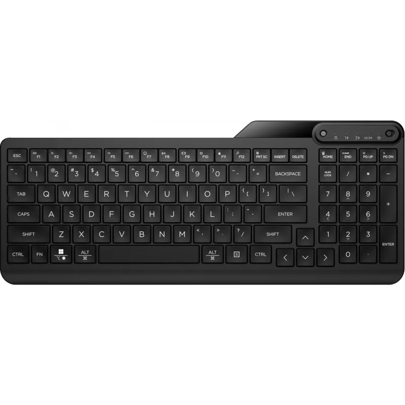 Juhtmevaba täissuuruses klaviatuur HP 475 — kaherežiimiline RF-juhtmevaba + Bluetooth, membraan, must