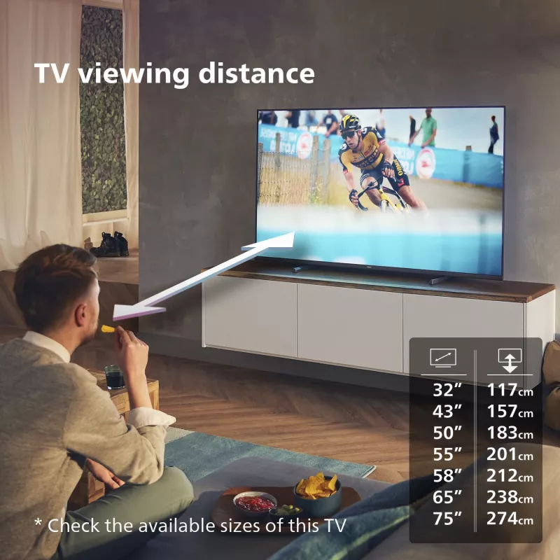 Philips 7600 seeria 75PUS7608/12 TV 190,5 cm (75 tolli) 4K Ultra HD nutiteler Wi-Fi Antratsiit, Hall