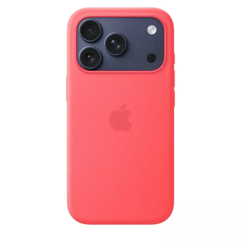 Silikoonümbrise MagSafe’iga Apple iPhone 17 Pro jaoks — Bright Guava (punane) — kate, sobib 16 cm (6,3-tollisele)