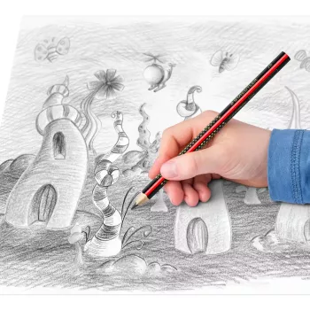 Staedtler Jumbo 2B kuuskantpliiats, pliiatsisüdamiku Ø 3 mm, mitmevärviline, 1 tk