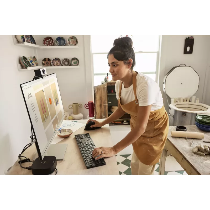 HP 455 programmeeritav juhtmevaba klaviatuur, täissuuruses (100%), juhtmevaba, RF-juhtmevaba, membraan, must