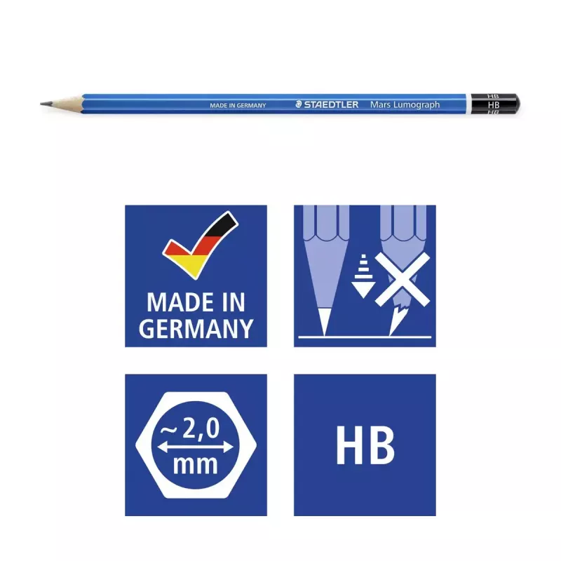 Pliiatsid Staedtler Mars Lumograph 100 12 tk