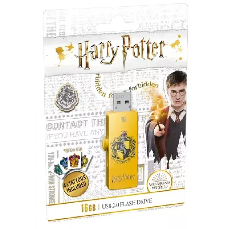 USB-mälupulk EMTEC M730 Harry Potter 16 GB USB Type-A 2.0 kollane, liugurvormitegur
