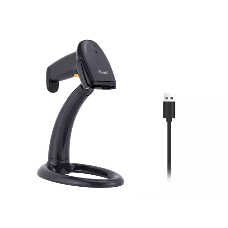 Käsiskanner vöötkoodilugeja Equip USB 1D alusega LED juhtmega 1,8m