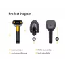Käsiskanner vöötkoodilugeja Equip USB 1D alusega LED juhtmega 1,8m