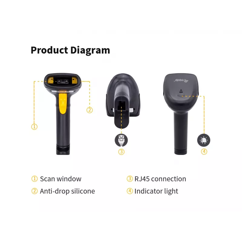 Käsiskanner vöötkoodilugeja Equip USB 1D alusega LED juhtmega 1,8m