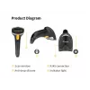 Equip USB 2D vöötkoodiskanner, koos alusega