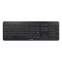 Klaviatuur Cherry Stream ultimate — täissuuruses USB, RF-juhtmevaba ja Bluetooth, QWERTY inglise, LED-taustavalgustus, must