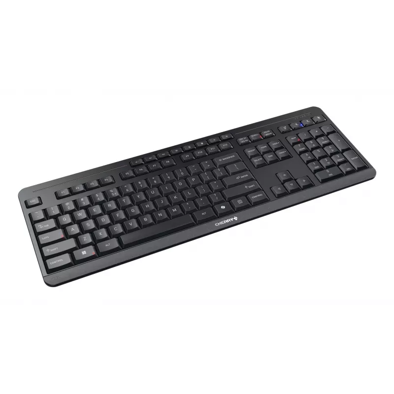 Klaviatuur Cherry Stream ultimate — täissuuruses USB, RF-juhtmevaba ja Bluetooth, QWERTY inglise, LED-taustavalgustus, must