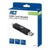 ACT USB-C/USB-A 3.0 kaardilugeja, must