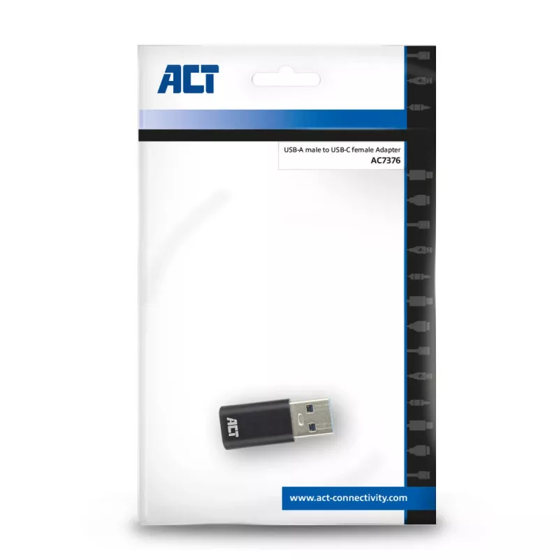USB-A isane USB-C emasele adapter ACT AC7376 must