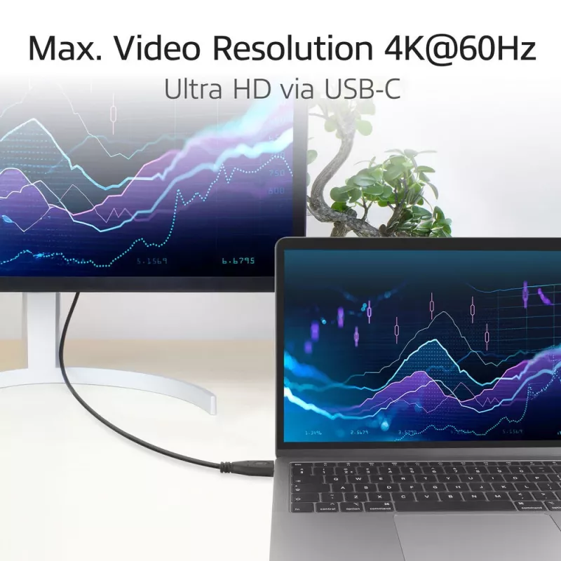 ACT USB 3.0 10Gbps 60W USB USB-C (sirge) USB USB-C (üles/alla nurga all) kaabel, 1 meeter