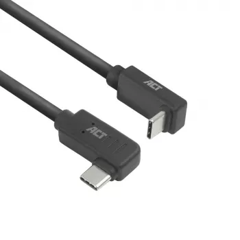 ACT USB 3.0 10Gbps 60W USB USB-C (vasak/parem nurga all) USB USB-C (üles/alla nurga all) kaabel, 1 meeter