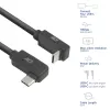 ACT USB 3.0 10Gbps 60W USB USB-C (vasak/parem nurga all) USB USB-C (üles/alla nurga all) kaabel, 1 meeter