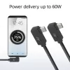 ACT USB 3.0 10 Gbps 60 W USB USB-C (vasak/parem nurga all) USB USB-C (vasak/parem nurga all) kaabel, 1 meeter