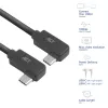 ACT USB 3.0 10Gbps 60W USB USB-C® (vasakule/paremale nurga all) USB USB-C® (vasakule/paremale nurga all) kaabel, 2 meetrit