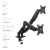 ACT Monitor arm 35 inch, gas spring, 2 monitors, Essentials, Clamp/Grommet, 18 kg, 43.2 cm (17 inch), 88.9 cm (35 inch), 100 x 100 mm, Must