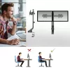 ACT Dual monitor arm office quick height adjustment Clamp/Bolt-through 14 kg